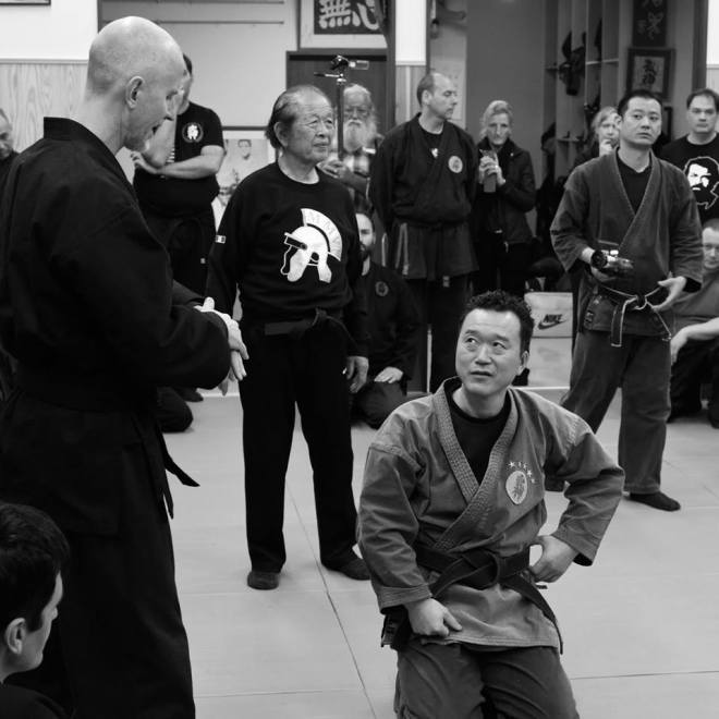 Translating at the Honbu Dojo. A big thank you to Michael Waschak for his fantastic photography. 